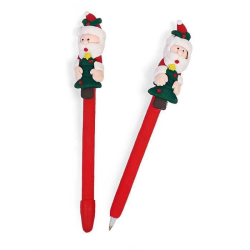 Ручка шариковая-прикол, «Дед Мороз с ёлкой»