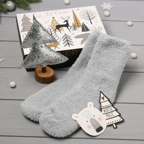 Изображение Подарочный набор Let it snow: носки, декор