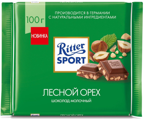 Изображение Шоколад Ритер спорт Лесной орех, 100 грамм