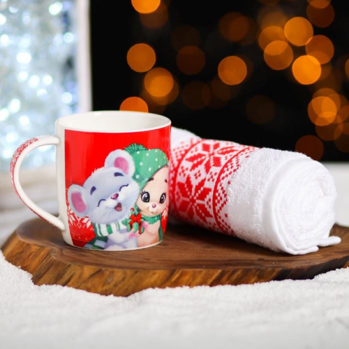 Изображение Подарочный набор Тепла и уюта в Новом году: кружка и полотенце