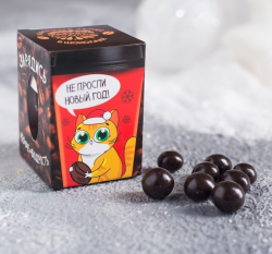 Кофейные зерна в шоколаде «Не проспи» кот, 30 г