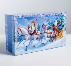 Подарочная коробка «Новогодняя тройка», 32.5*20*12.5 см