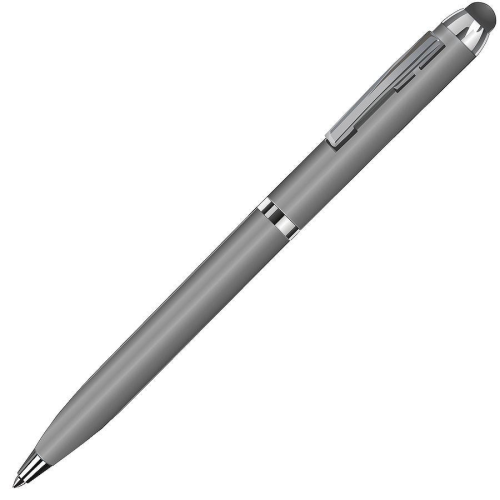 Изображение CLICKER TOUCH, ручка шариковая со стилусом для сенсорных экранов, серый/хром