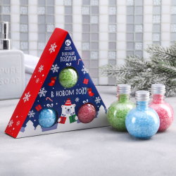 Подарочный набор Побольше подарков в Новом году!: соль для ванн 3 шт