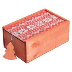 Коробка деревянная Скандик, красная