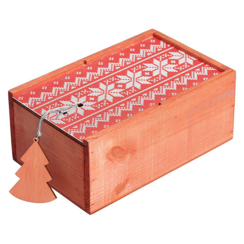 Изображение Коробка деревянная Скандик, красная