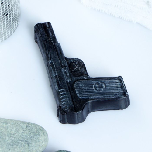 Изображение Мыло фигурное Пистолет чёрный 65 г
