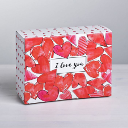 Коробка подарочная I love you, 26x19x10 см