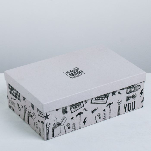 Изображение Коробка прямоугольная Hard man, 30x20x10.5 см
