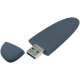 Изображение Флешка Pebble, серо-синяя, USB 3.0, 16 Гб