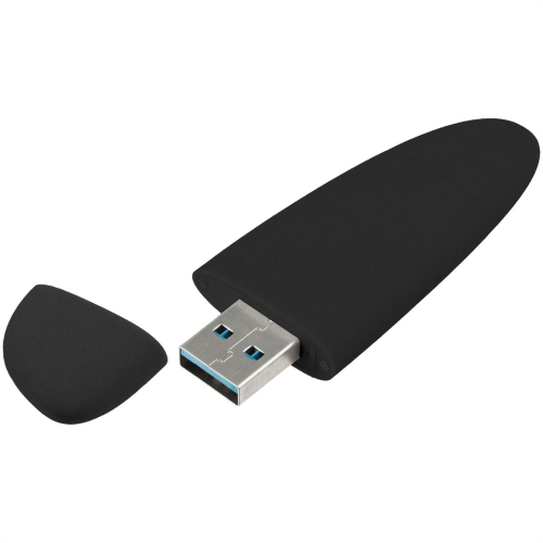Изображение Флешка Pebble Type-C, USB 3.0, черная, 16 Гб