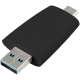 Изображение Флешка Pebble Type-C, USB 3.0, черная, 32 Гб