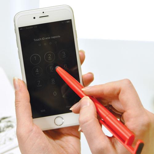 Изображение Ручка шариковая N3 со стилусом и подставкой для смартфона