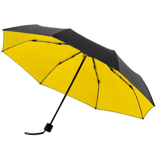 Изображение Зонт складной с защитой от УФ-лучей Sunbrella, желтый с черным