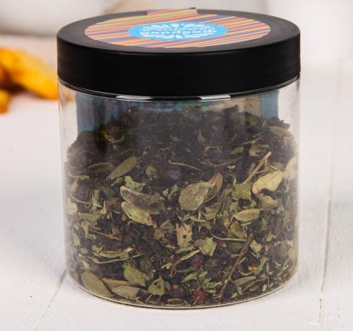 Изображение Чай чёрный «Чайный запой», с травами в банке, 70 г