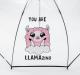 Изображение Зонт с прозрачным куполом "You are llamazing" лама