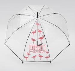 Прозрачный зонт "Tropical Paradise", фламинго