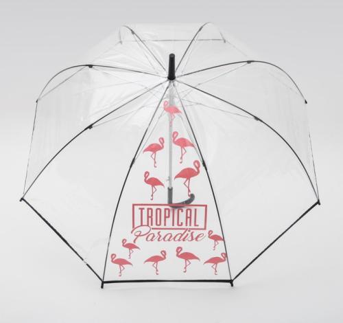 Изображение Прозрачный зонт "Tropical Paradise", фламинго