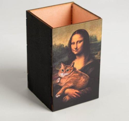 Изображение Органайзер для канцтоваров "Мона Лиза" котик