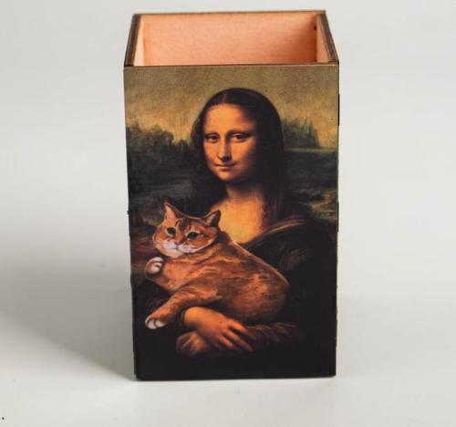 Изображение Органайзер для канцтоваров "Мона Лиза" котик