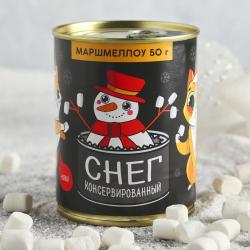 Маршмеллоу Снег консервированный, пломбир и ваниль, 50 г