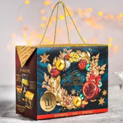 Подарочный набор Волшебных мгновений: печенье, конфеты, чай, календарь