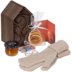 Набор Marmalade^ шкатулка, джем, чипсы, открытка, варежки, гирлянда