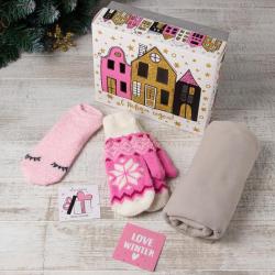 Подарочный набор Love winter: варежки, плед и носки