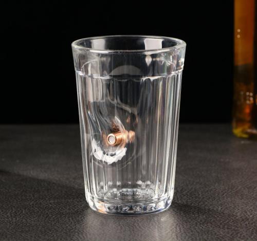 Изображение Граненый стакан с пулей "Непробиваемый", 250 мл