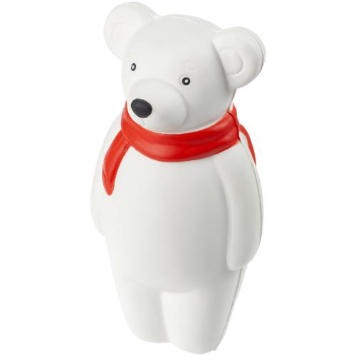 Изображение Сквиши-антистресс «Мишка», с красным шарфом
