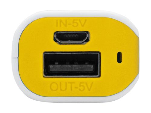 Изображение Портативное зарядное устройство Basis, 2000 mAh желтое