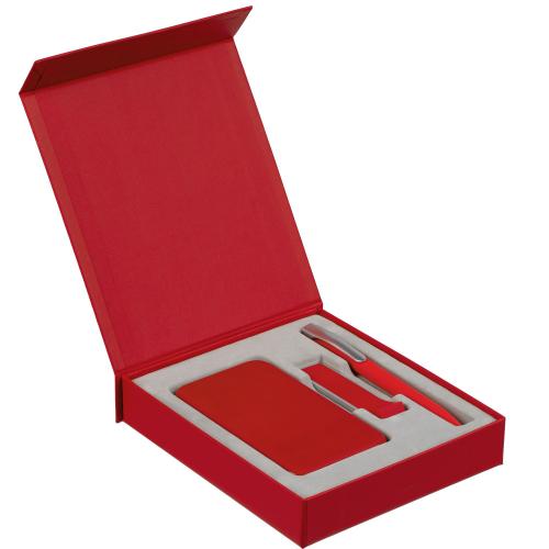 Изображение Набор Suite: аккумулятор, флешка и ручка, красный
