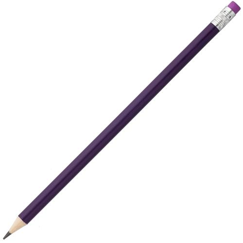 Изображение Карандаш простой Hand Friend с ластиком, фиолетовый