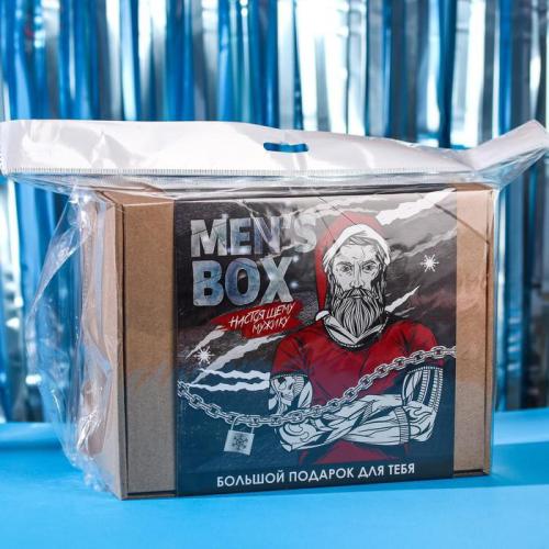 Изображение Гифтбокс Men`s box: чай, драже, шоколад, термостакан и леденец