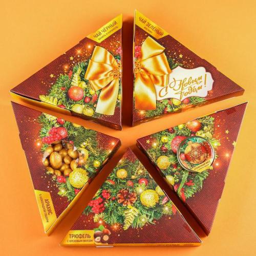 Изображение Подарочный набор С Новым Годом: чай, арахис , трюфель, крем-мёд