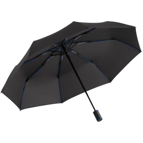 Изображение Зонт складной AOC Mini с цветными спицами, темно-синий