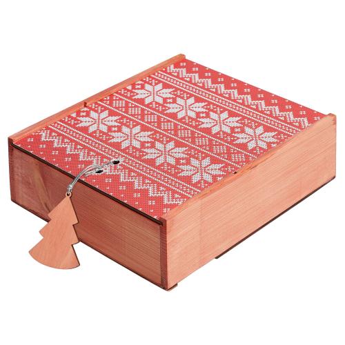 Изображение Коробка деревянная «Скандик», большая, красная