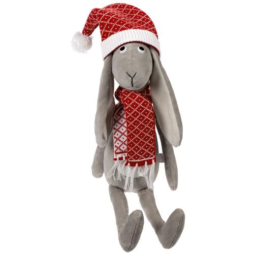 Изображение Игрушка Smart Bunny, в красном шарфике и шапочке