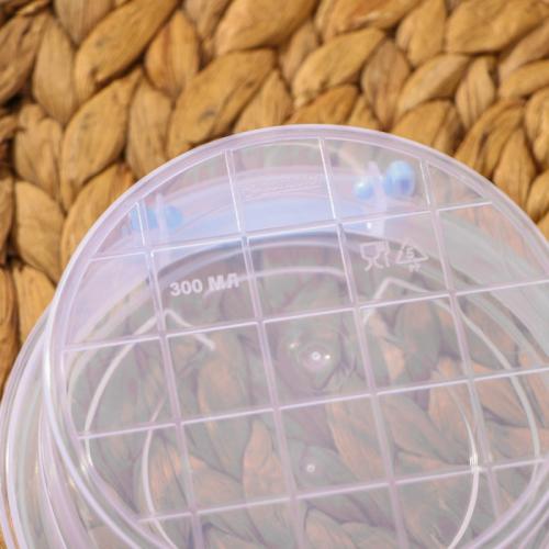 Изображение Набор контейнеров пищевых RICCO, 3 шт: 300 мл, 600 мл, 1,2 л, круглые, цвет прозрачный, голубой
